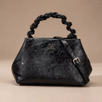 Aurevia Women's Braided-Handle Metallic Leather Bag - Black - female - Eric Muller - Image 3