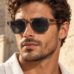 Aurevio Full-Rim Square Sunglasses - Dark Tan - square sunglasses - Eric Muller - Image 3