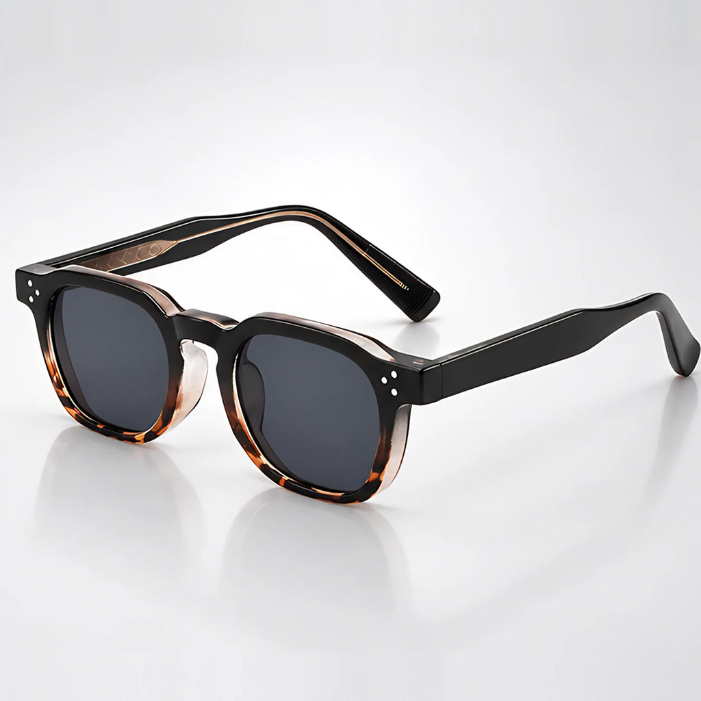 Aurevio Full-Rim Square Sunglasses - Black & Tortoise - Accessories > Sunglasses > Square Sunglasses - Eric Muller - Image 1