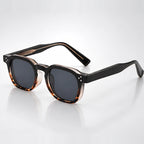 Aurevio Full-Rim Square Sunglasses - Black & Tortoise - Accessories > Sunglasses > Square Sunglasses - Eric Muller - Image 1