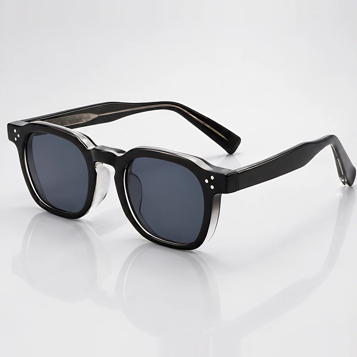 Aurevio Full-Rim Square Sunglasses - Black - Accessories > Sunglasses > Square Sunglasses - Eric Muller - Image 1