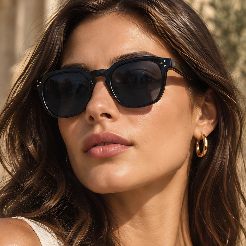 Aurevio Full-Rim Square Sunglasses - Black - uv400 - Eric Muller - Image 4