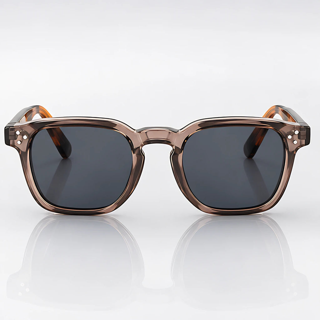 Aurevio Full-Rim Square Sunglasses - Dark Tan - sunglasses - Eric Muller - Image 2