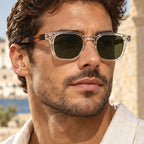 Aurevio Full-Rim Square Sunglasses - Clear - square sunglasses - Eric Muller - Image 3