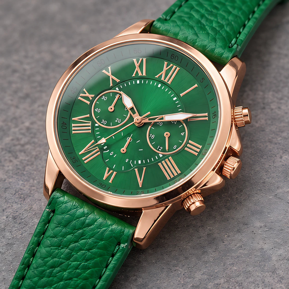 Avelisse Women's Round-Dial Quartz Watch - Green - unisex - Eric Muller - Image 3