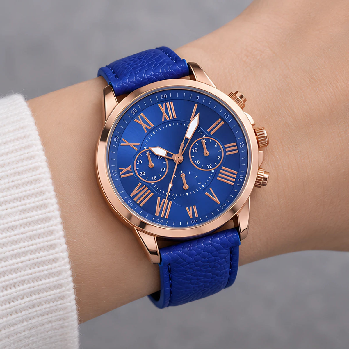 Avelisse Women's Round-Dial Quartz Watch - Blue - Women's Accessories > Watches > Quartz Watches - Eric Muller - Image 1