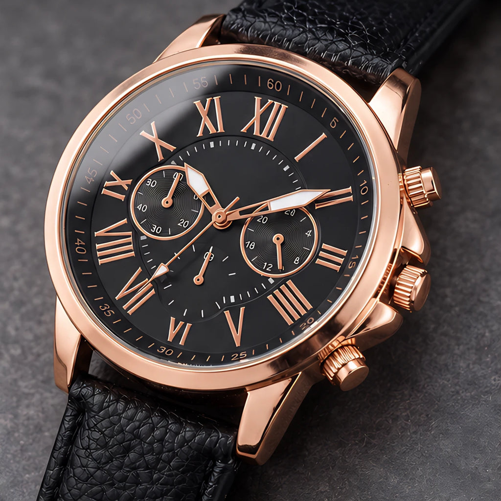 Avelisse Women's Round-Dial Quartz Watch - Black - unisex - Eric Muller - Image 3