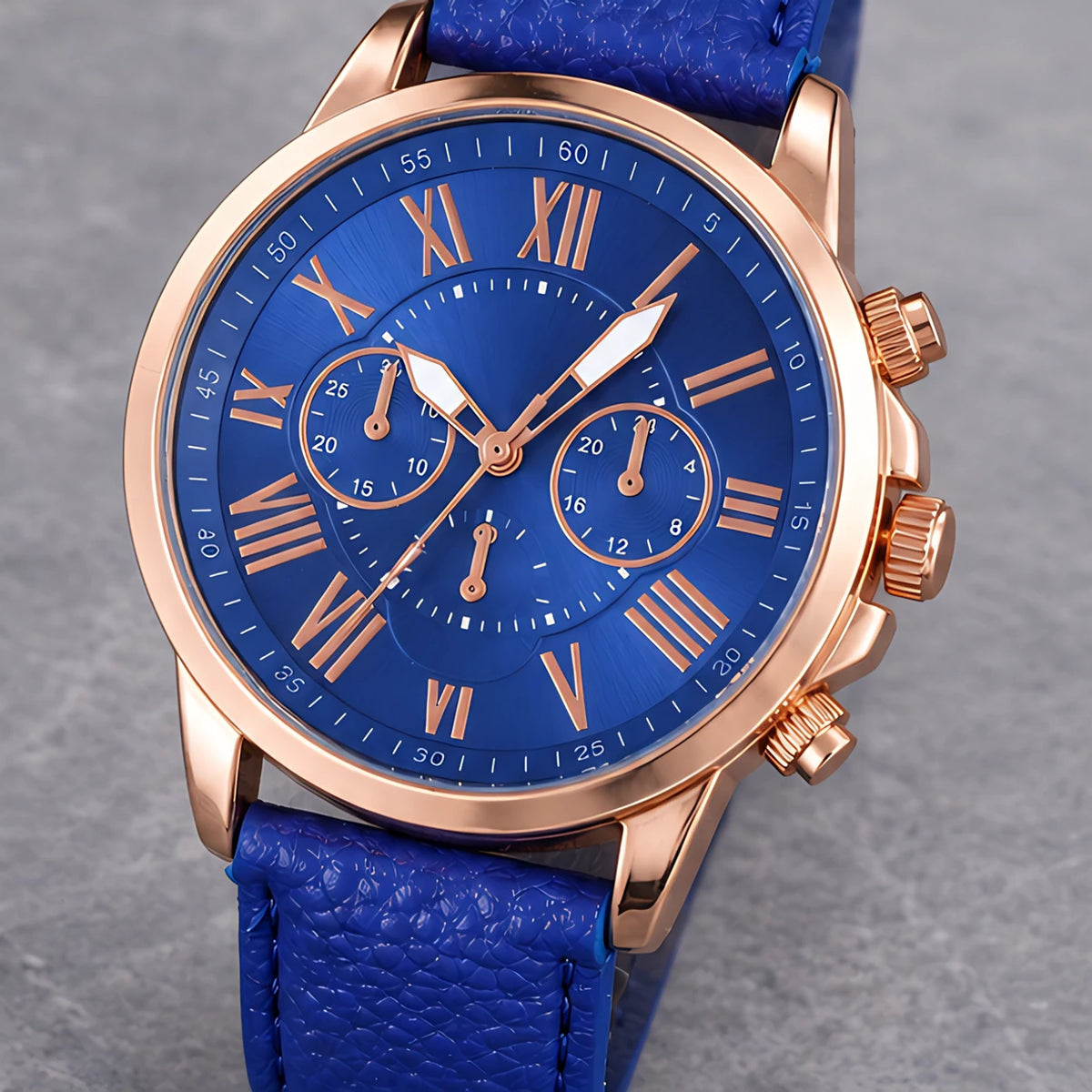 Avelisse Women's Round-Dial Quartz Watch - Blue - unisex - Eric Muller - Image 3