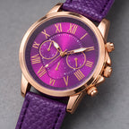 Avelisse Women's Round-Dial Quartz Watch - Purple - unisex - Eric Muller - Image 3