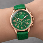 Avelisse Women's Round-Dial Quartz Watch - Green - Women's Accessories > Watches > Quartz Watches - Eric Muller - Image 1