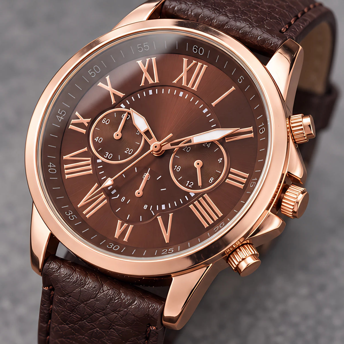 Avelisse Women's Round-Dial Quartz Watch - Brown - unisex - Eric Muller - Image 3