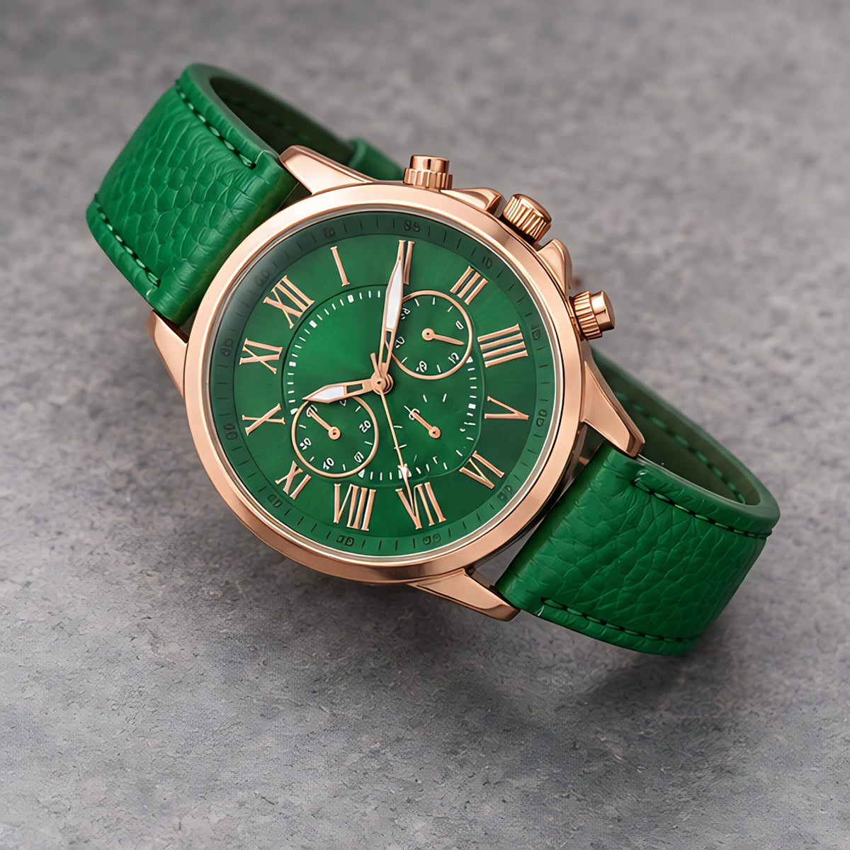 Avelisse Women's Round-Dial Quartz Watch - Green - Women's Accessories > Watches > Quartz Watches - Eric Muller - Image 2