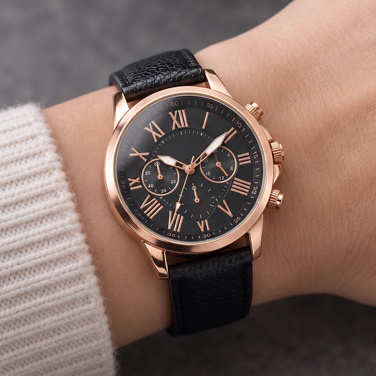 Avelisse Women's Round-Dial Quartz Watch - Black - Women's Accessories > Watches > Quartz Watches - Eric Muller - Image 1