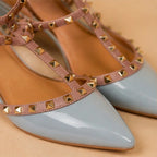 Avelyn Women's Studded Wrap Heel - Blue - Heels - Eric Muller - Image 1
