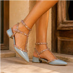 Avelyn Women's Studded Wrap Heel - Blue - wrap ankle strap - Eric Muller - Image 5