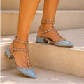 Avelyn Women's Studded Wrap Heel - Blue - studded heels - Eric Muller - Image 4