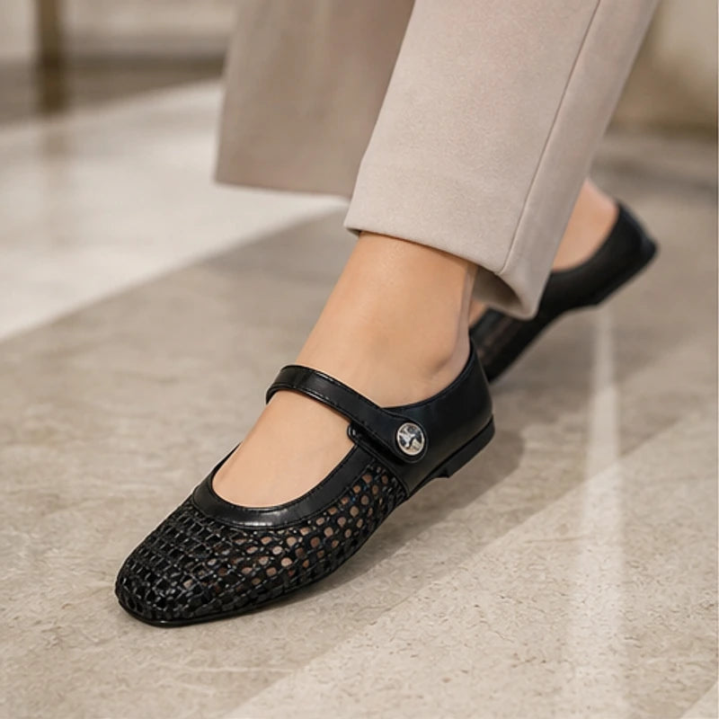 Avessa Orthopedic Mule Flats - Black - leather flats - Eric Muller - Image 3