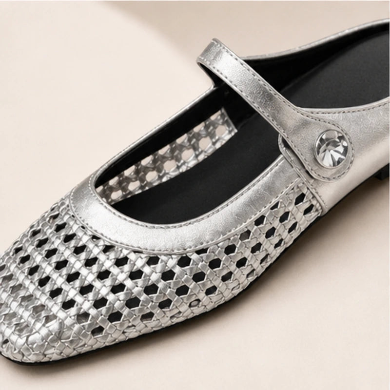 Avessa Orthopedic Mule Flats - Silver - women's flats - Eric Muller - Image 2