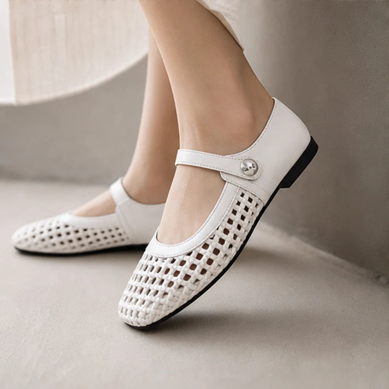 Avessa Orthopedic Mule Flats - White - orthopedic support - Eric Muller - Image 4