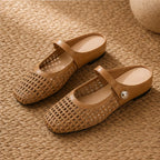 Avessa Orthopedic Mule Flats - Camel - leather flats - Eric Muller - Image 3