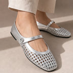 Avessa Orthopedic Mule Flats - Silver - leather flats - Eric Muller - Image 3