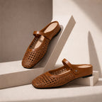Avessa Orthopedic Mule Flats - Brown - Footwear > Flats > Mary Jane Mule Flats - Eric Muller - Image 1