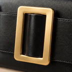 Azelie Women's Glossy Leather Box Crossbody Bag - Black - female - Eric Muller - Image 3