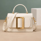 Azelie Women's Glossy Leather Box Crossbody Bag - White - women's accessories - Eric Muller - Image 4