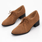 Azura Women's Suede Lace-Up Block Heel Shoes - Brown - wap - Eric Muller - Image 2