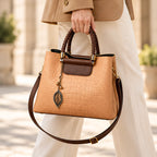 Belen Women's Croc-Embossed Braided-Handle Handbag - Beige - Bags | Accessories - Eric Muller - Image 2