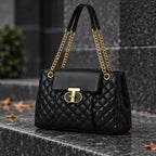 Belladine Structured Quilted Handbag - Charcoal - Accessories > Handbags > Quilted Handbags - Eric Muller - Image 2