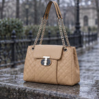 Belladine Structured Quilted Handbag - Beige - accessories - Eric Muller - Image 3