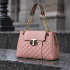 Belladine Structured Quilted Handbag - Rose Pink - accessories - Eric Muller - Image 3