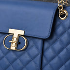 Belladine Structured Quilted Handbag - Navy Blue - accessories - Eric Muller - Image 3