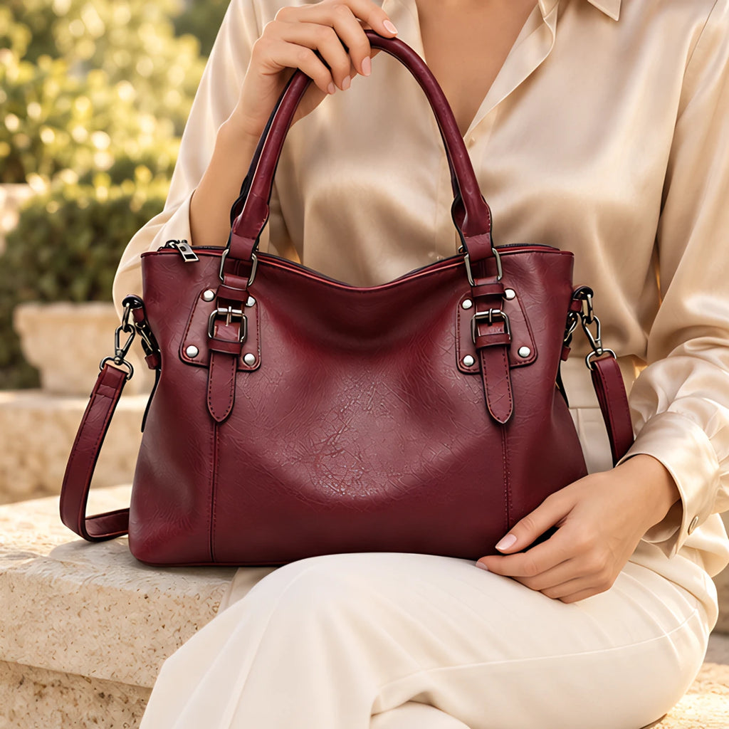 Bellara Women's Double-Handle Handbag - Wine - Bag Accessories | Woman - Eric Muller - Image 3