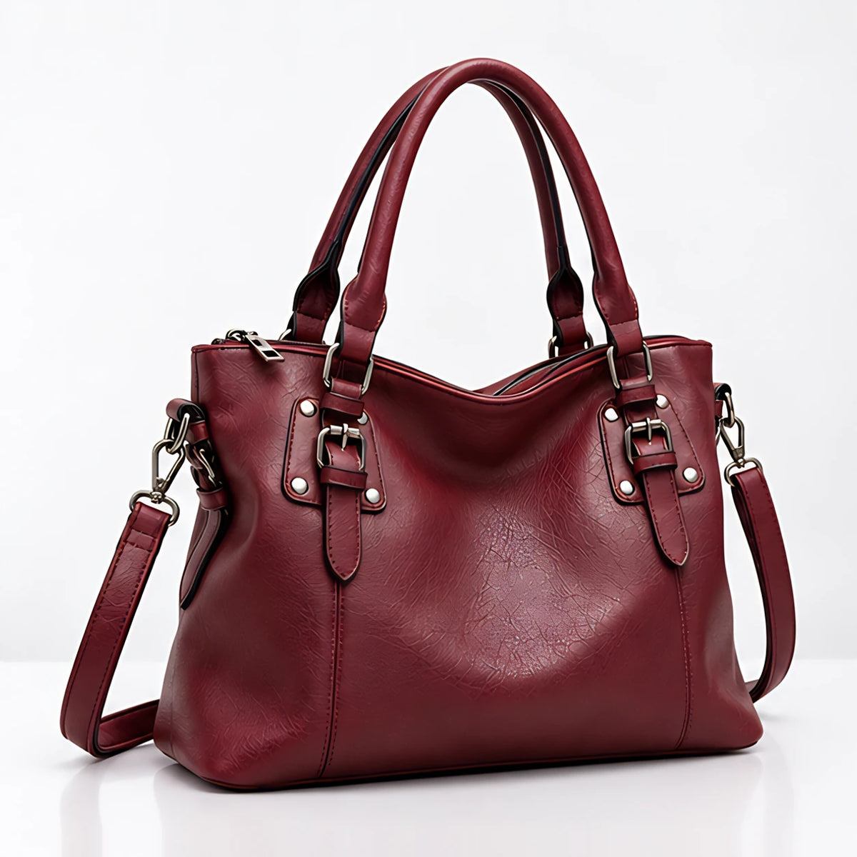 Bellara Women's Double-Handle Handbag - Wine - Women's Accessories > Bags > Double-Handle Handbags - Eric Muller - Image 1