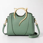 Bellatrix Women's Feline Top-Handle Crossbody Handbag - Green - unisex - Eric Muller - Image 2