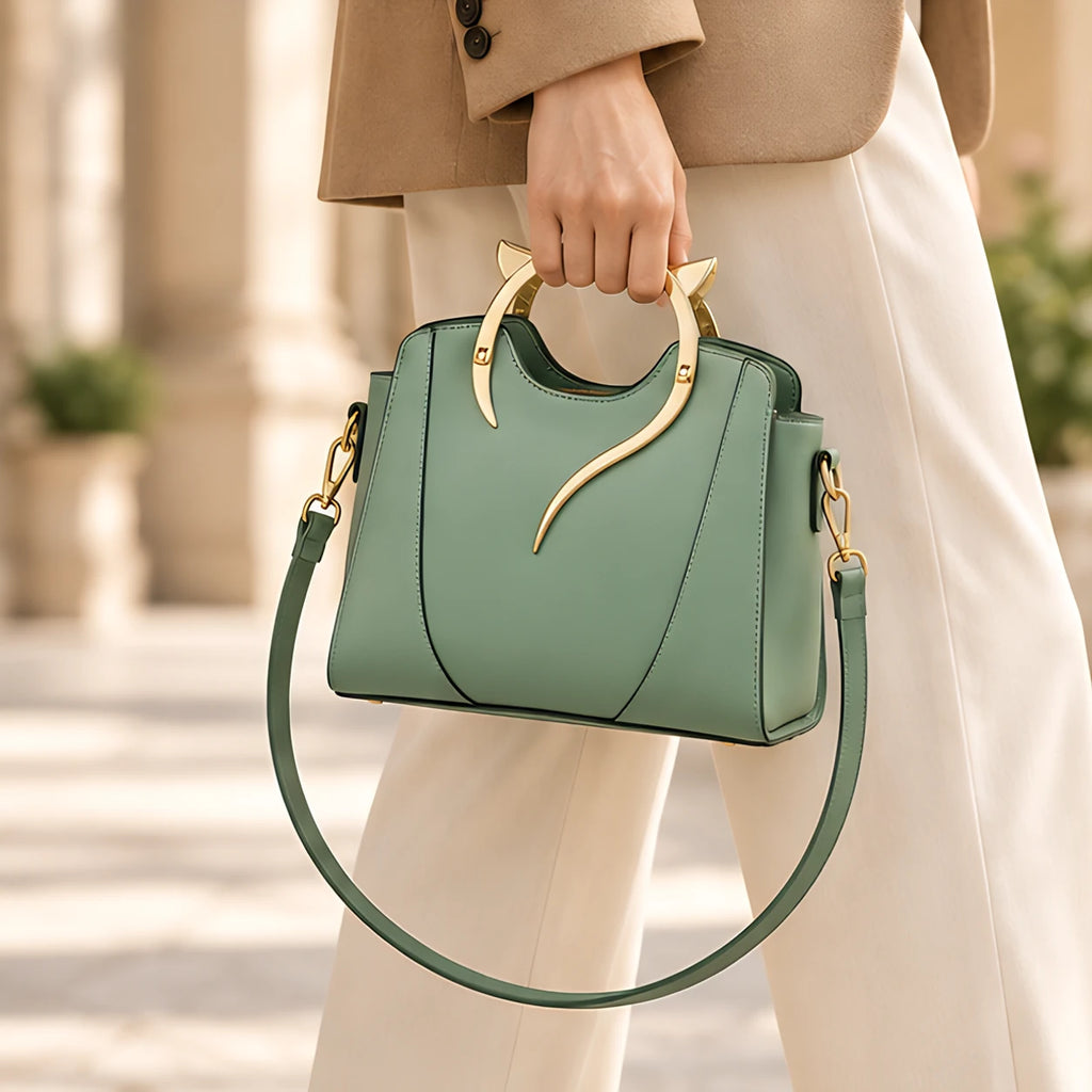 Bellatrix Women's Feline Top-Handle Crossbody Handbag - Green - male - Eric Muller - Image 3