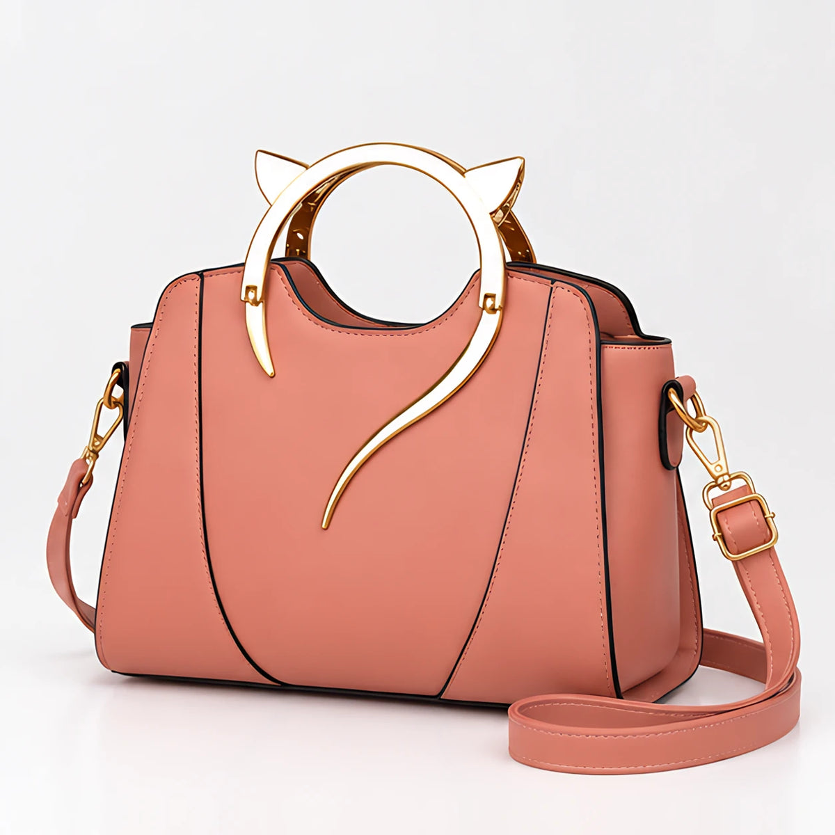 Bellatrix Women's Feline Top-Handle Crossbody Handbag - Pink - unisex - Eric Muller - Image 2