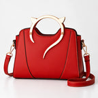 Bellatrix Women's Feline Top-Handle Crossbody Handbag - Red - unisex - Eric Muller - Image 2