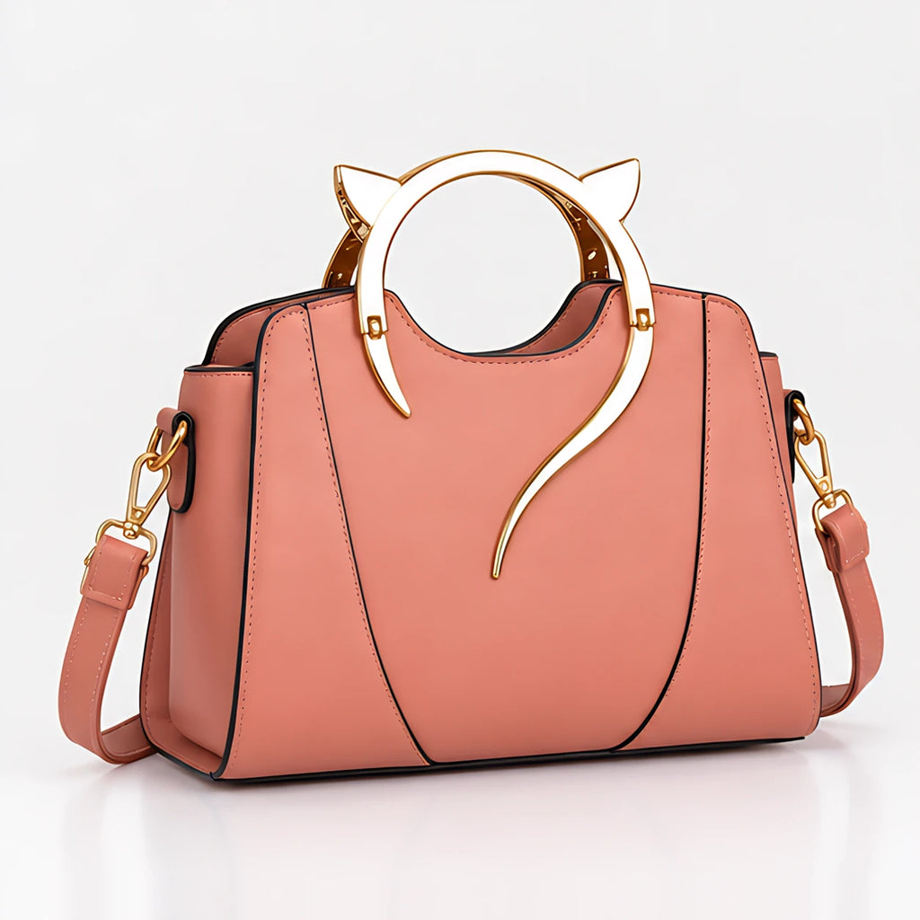 Bellatrix Women's Feline Top-Handle Crossbody Handbag - Pink - Accessories > Handbags > Crossbody Handbags - Eric Muller - Image 1