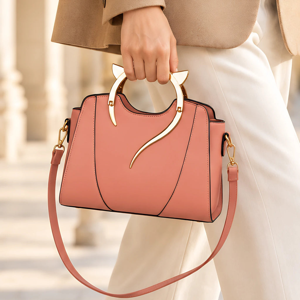 Bellatrix Women's Feline Top-Handle Crossbody Handbag - Pink - male - Eric Muller - Image 3