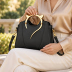 Bellatrix Women's Feline Top-Handle Crossbody Handbag - Black - female - Eric Muller - Image 4