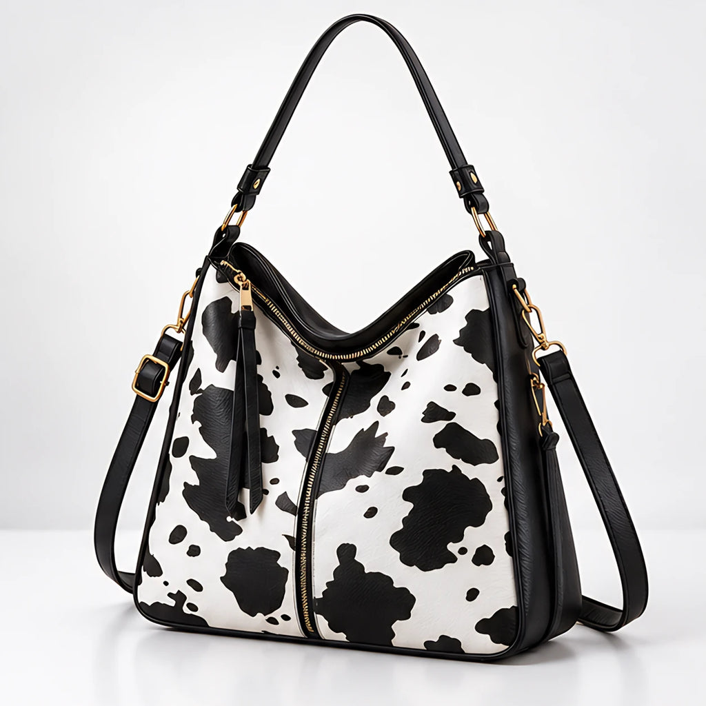 Bellcourt Women's Animal-Print Leather Tote with Matching Wristlet - Charcoal - Accessories > Handbags > Tote Bags - Eric Muller - Image 2