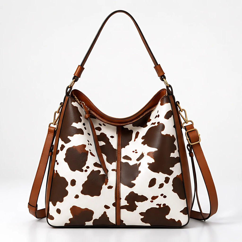 Bellcourt Women's Animal-Print Leather Tote with Matching Wristlet - Sienna Brown - female - Eric Muller - Image 3