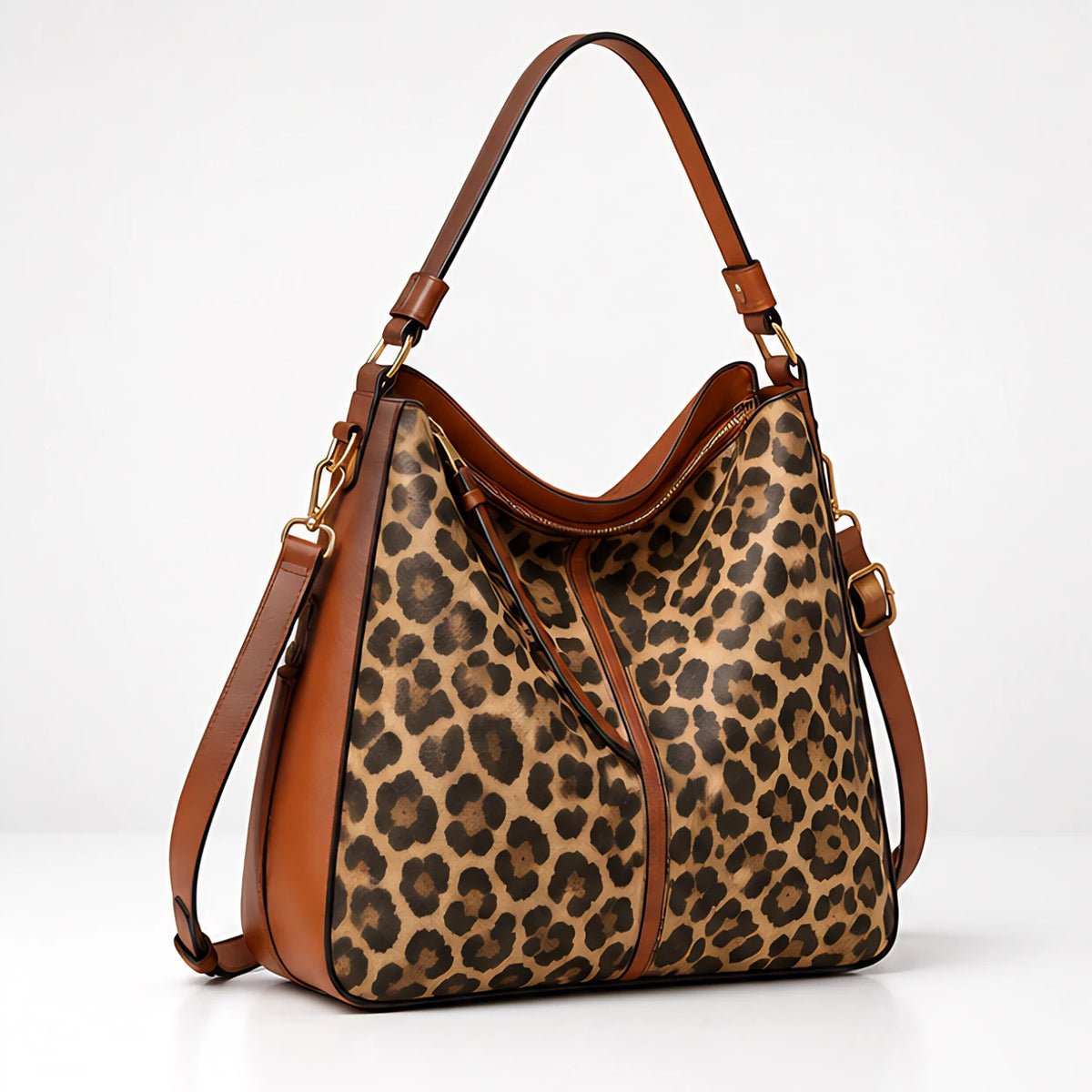 Bellcourt Women's Animal-Print Leather Tote with Matching Wristlet - Leopard - Accessories > Handbags > Tote Bags - Eric Muller - Image 1