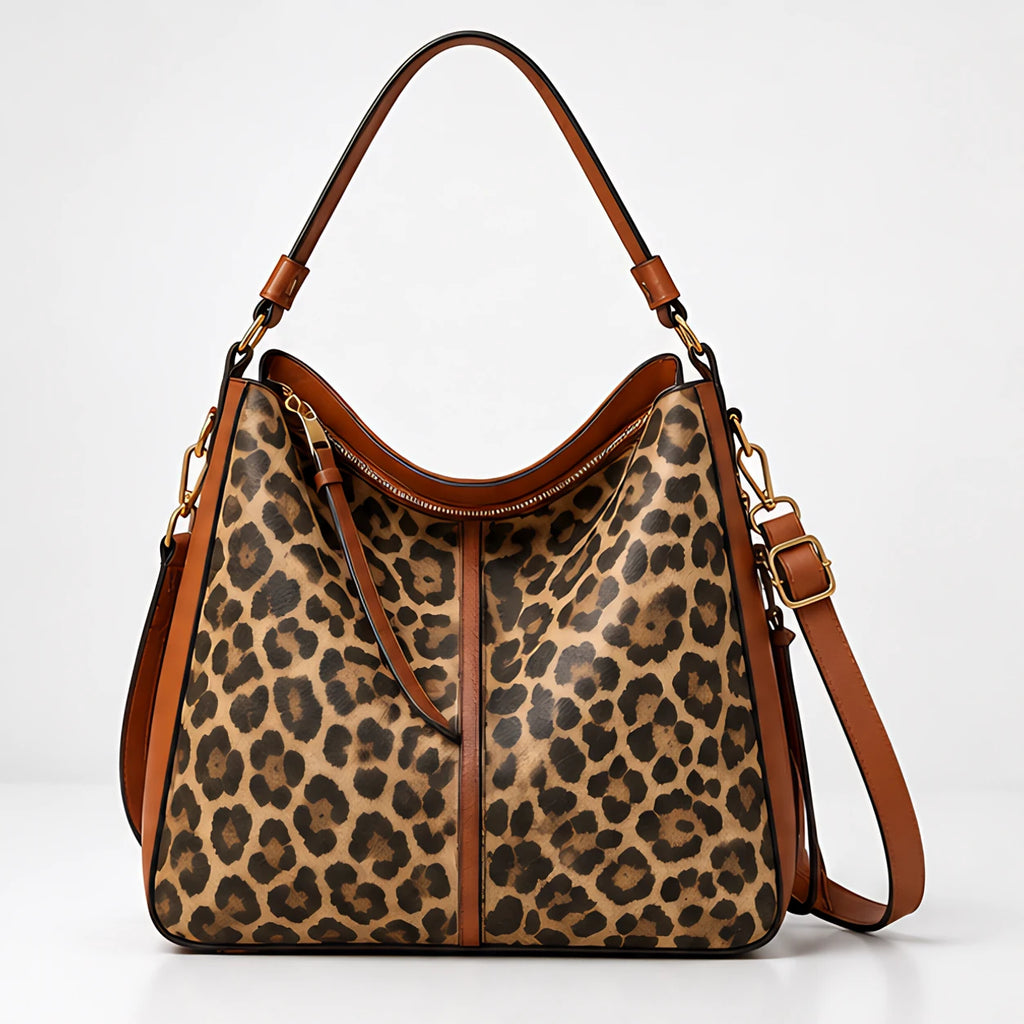 Bellcourt Women's Animal-Print Leather Tote with Matching Wristlet - Leopard - Accessories > Handbags > Tote Bags - Eric Muller - Image 2