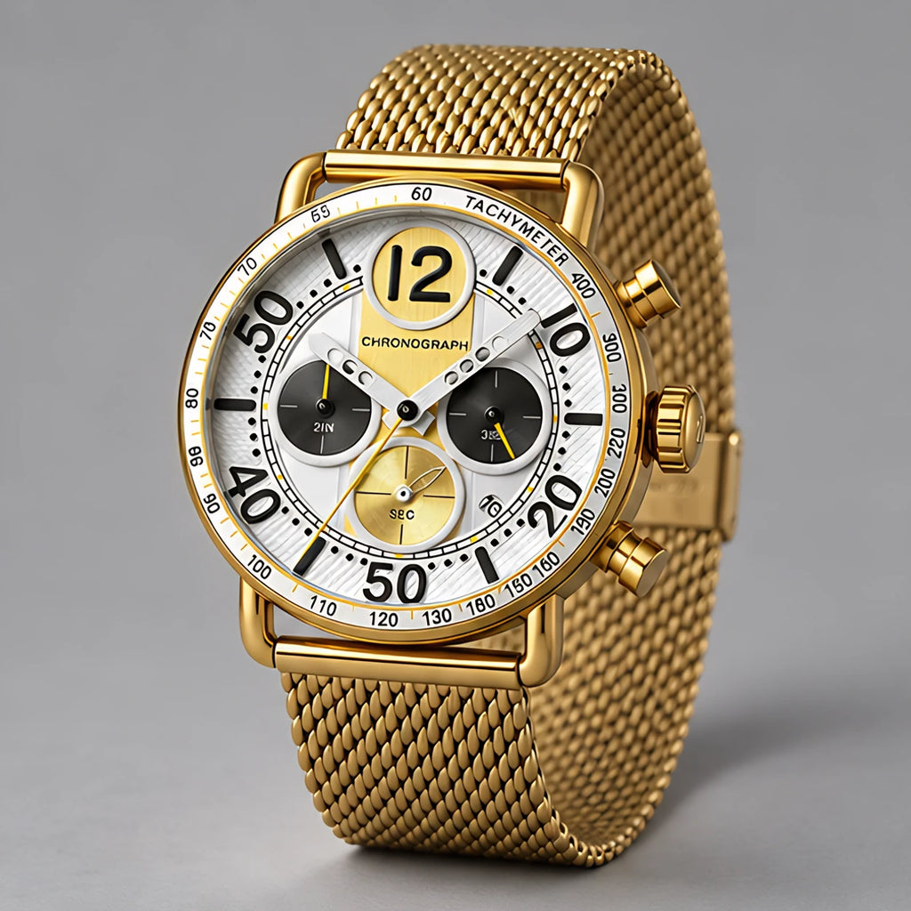 Belmont Men's Classic Chronograph Watch 44mm - Classic Sterling - Accessories > Watches > Chronograph Watches - Eric Muller - Image 1