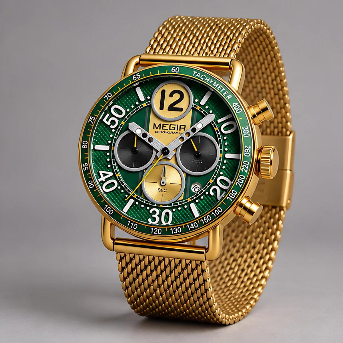 Belmont Men's Classic Chronograph Watch 44mm - Savile Green - Accessories > Watches > Chronograph Watches - Eric Muller - Image 1