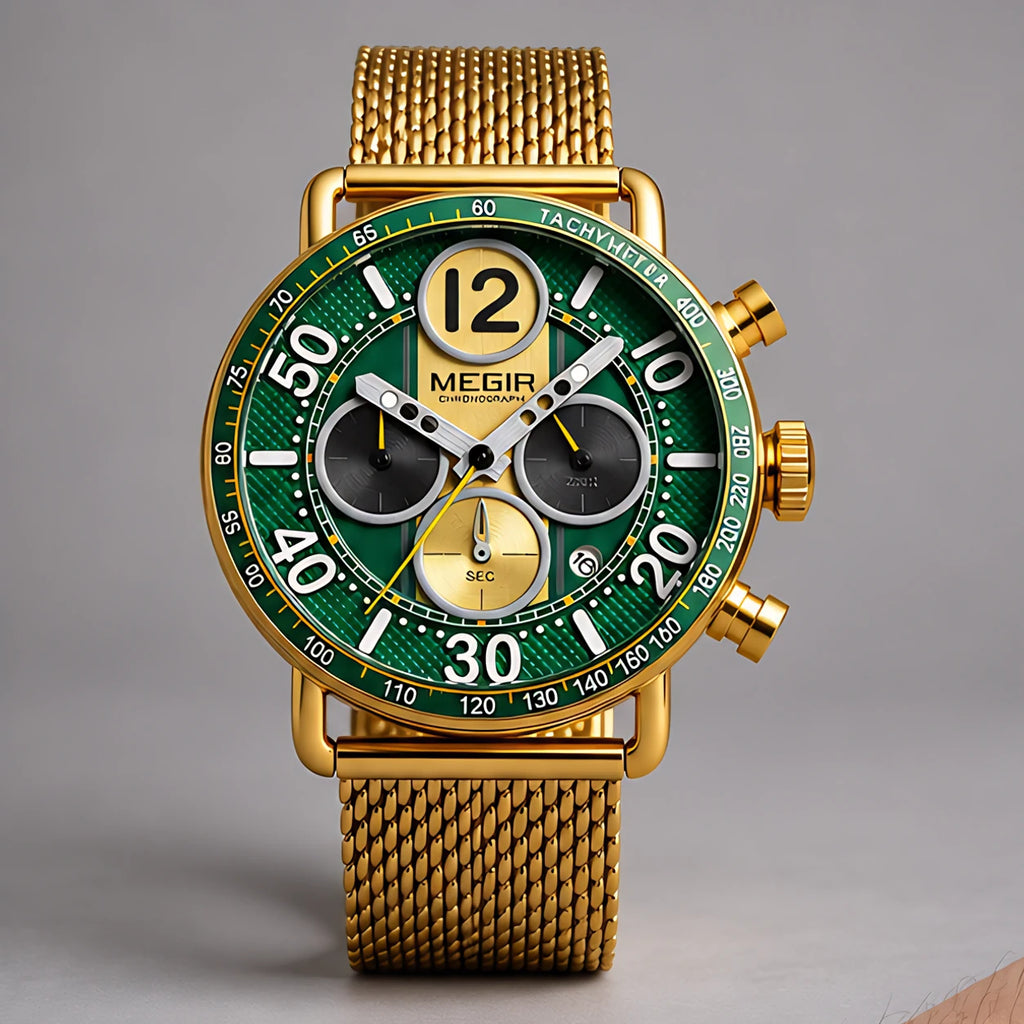 Belmont Men's Classic Chronograph Watch 44mm - Savile Green - Accessories > Watches > Chronograph Watches - Eric Muller - Image 2